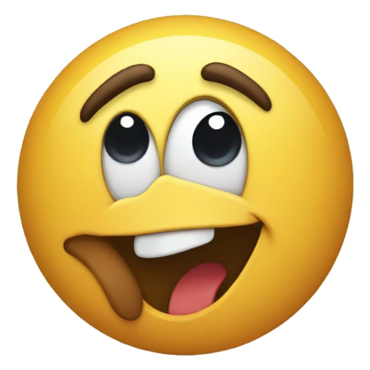looking up emoji with tongue out  sticker