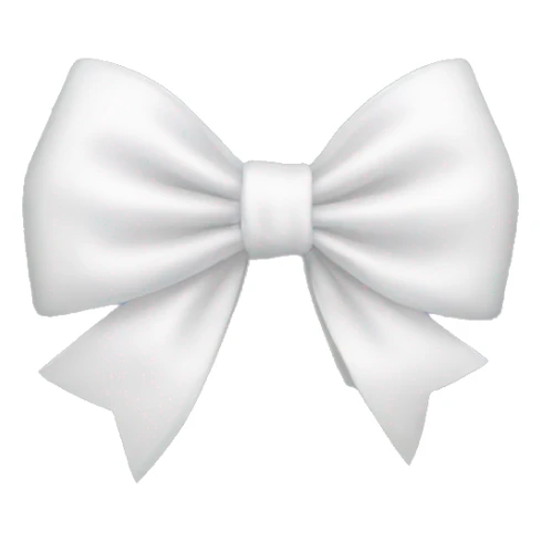 white bow sticker