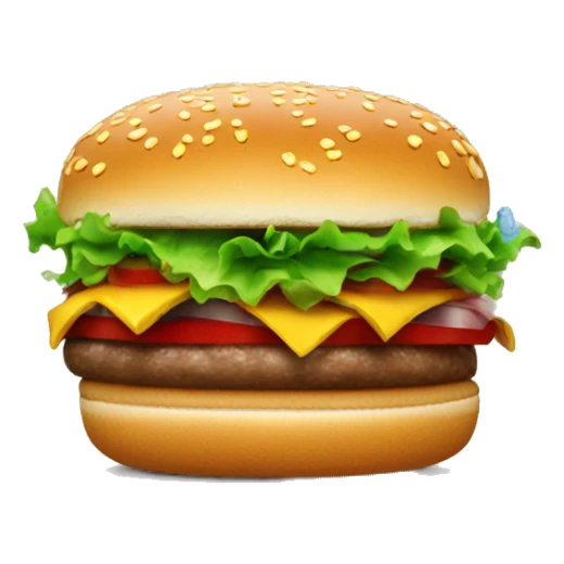 Raining juicy hamburgers  sticker