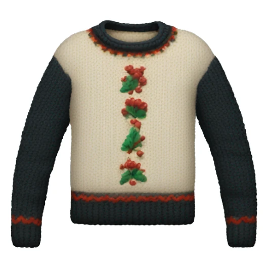 a sweater with a very long sleeve sticker