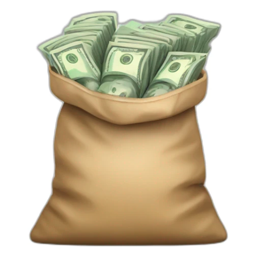 generate a bag full of cash sticker