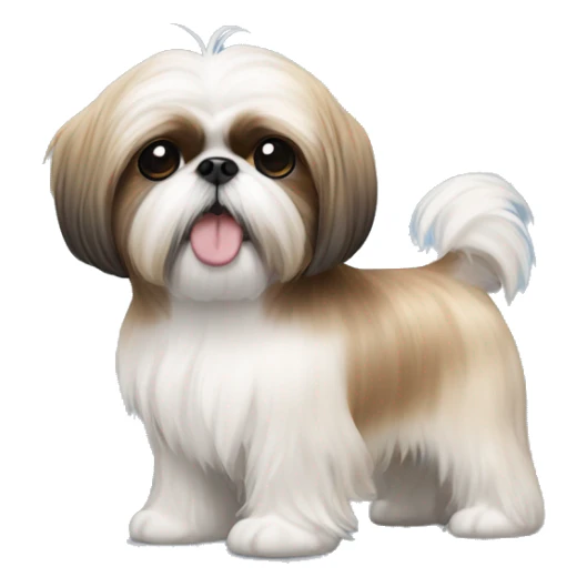 Miniature shih tzu with ling ear hair  sticker