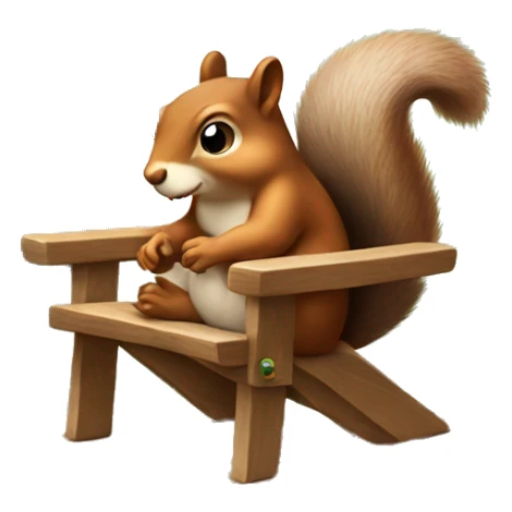 squirrel meditating on wooden chair sticker