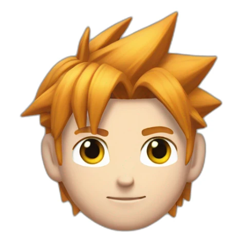 Ginger hair cloud strife hero with black gear clothes sticker