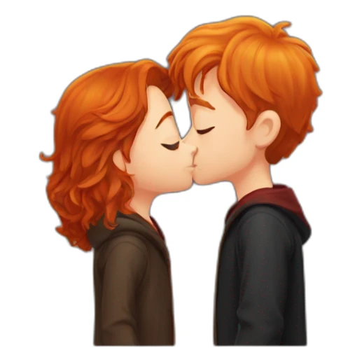 Harry potter kissing Ronald Weasley sticker