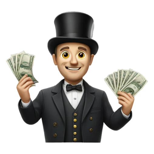 Photorealistic A British gentleman with money in his hand sticker