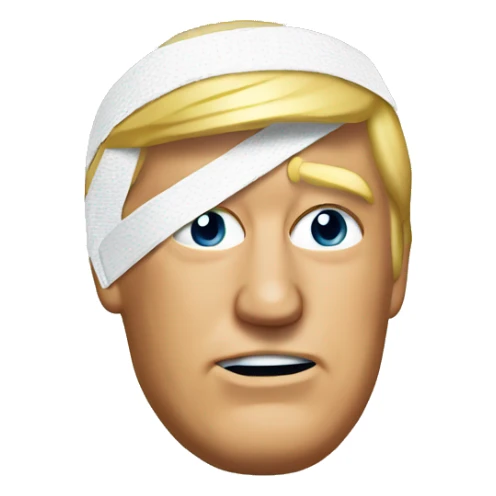 donald trump ear bandage sticker
