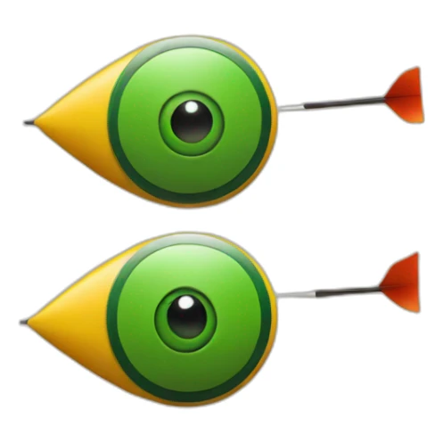 Two bullseyes with one large dart in the middle sticker