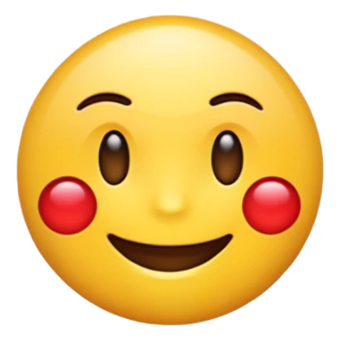 3D emoji-style icon, promotional label, emoji style.
 sticker
