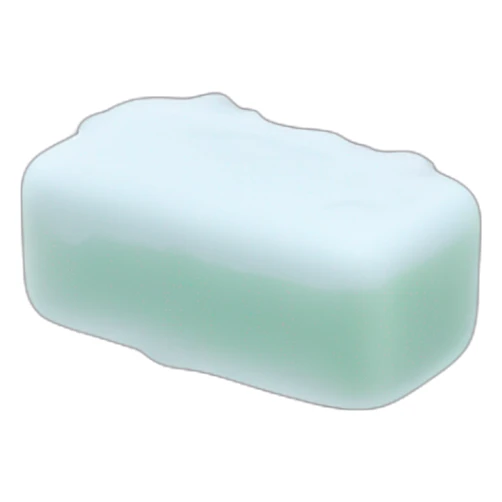 a bar of soap with foam on top sticker