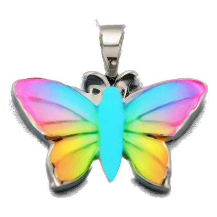 Baby blue chrome butterfly pendant rainbow sun dolphin glitter neon  sticker