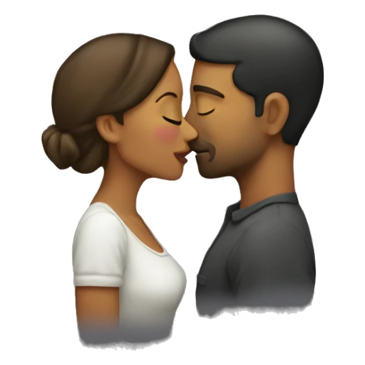 Man kisses woman sticker