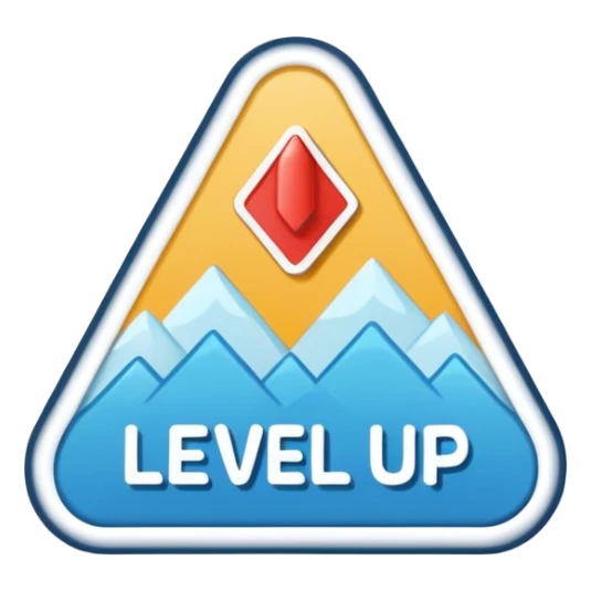 A sticker saying level up with up arrow more a simple soft vibe blue sticker