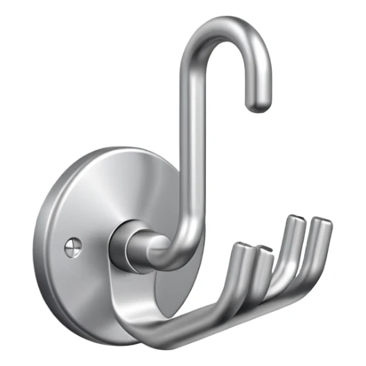 minimalist wall hook for coats with clean lines and rounded edges sticker