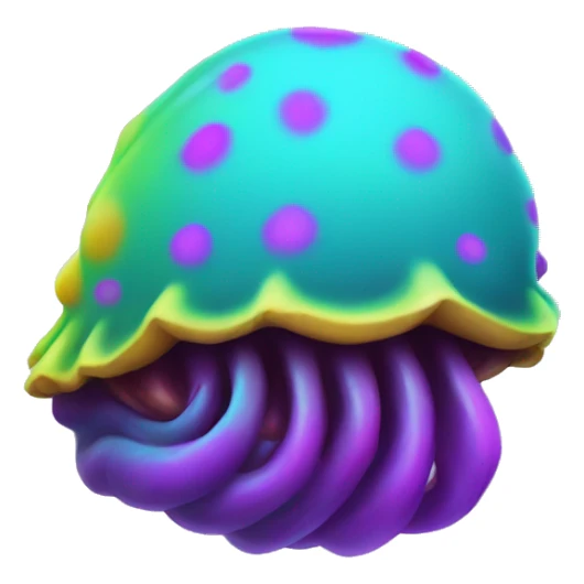 neon paint splotched mollusk animal      sticker