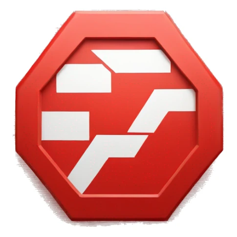 hot stop sign white text on a red background hexagon  sticker