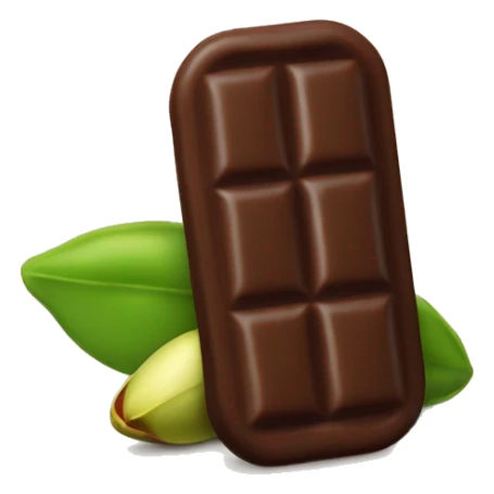 A bar of Dubai chocolate filled with Green pistachio cream sticker