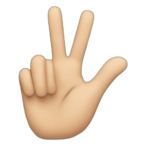 Closed hand waving bye emoji with thumb close to fingers sticker
