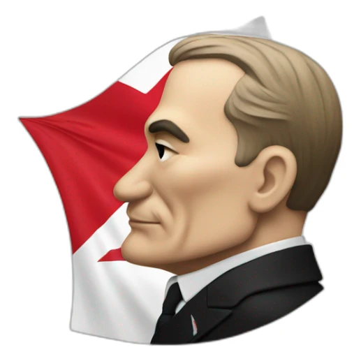 Ataturk kisses england flag sticker