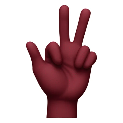 burgundy OK emoji in square  sticker
