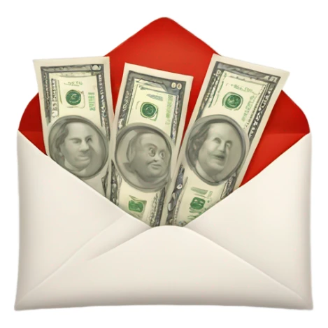 Have money in red envelopes sticker