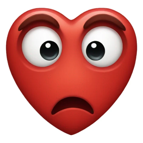 Red heart eyes sticker