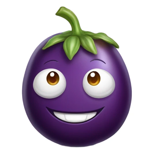 Happy eggplant and happy peach  sticker