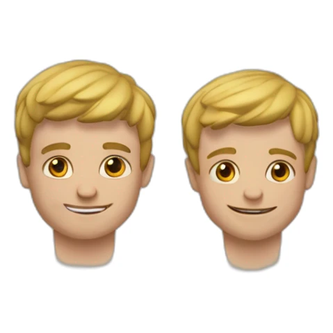 deux frères jumaux petit et muscle sticker