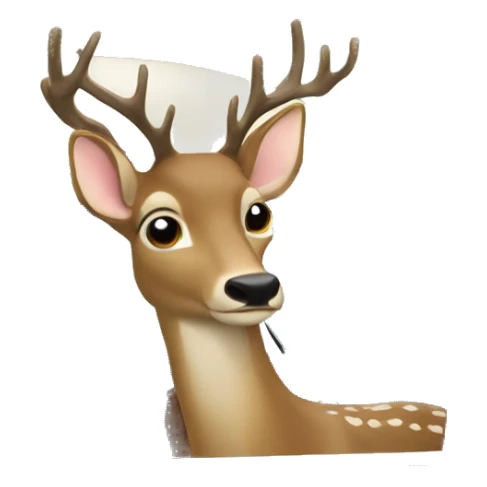 Deer in drivers seat of a car sticker