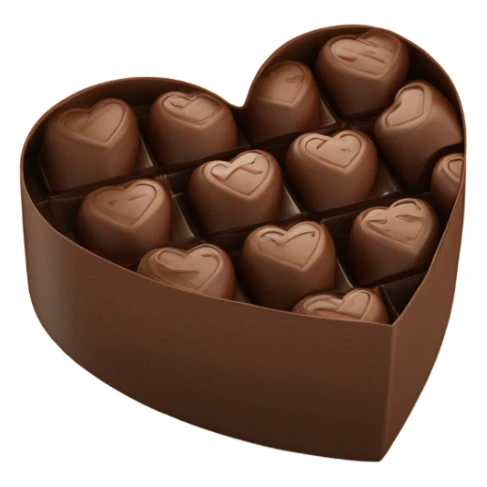 heart box of poop emoji chocolates  sticker