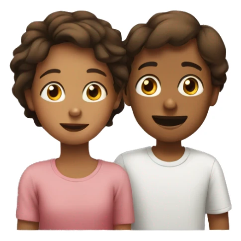 mom and son loking at eachother sticker