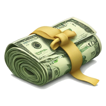 Roll of money  sticker