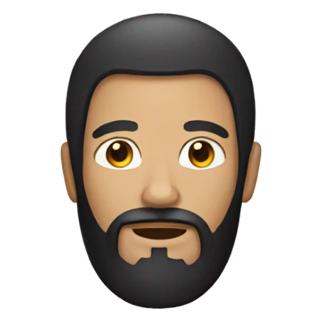 male with black beard hood sticker