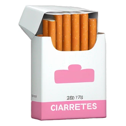 baby pink pack of cigarettes wrapped in a white bow  sticker