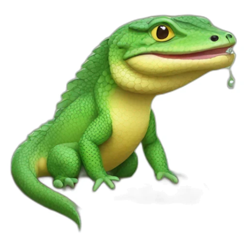 Cute water monitor lizard sticker