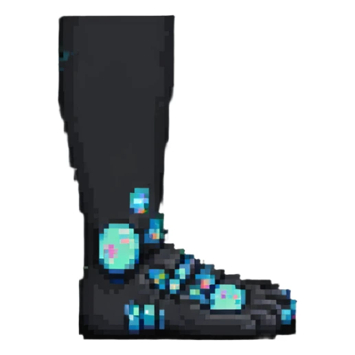 Pixel art leg and foot sticker