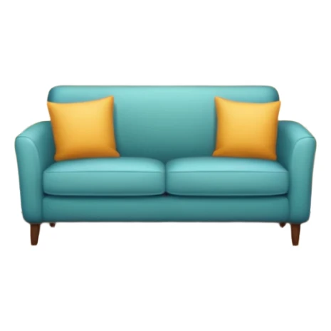 decorated living room with a plant and picture frame sticker