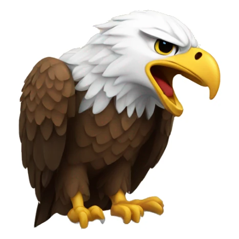 Eagle crying on the top of the mountain  sticker