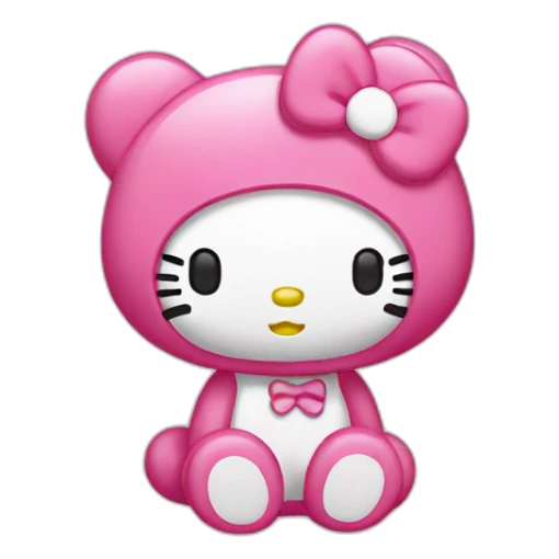 My melody hello kitty emoji sticker