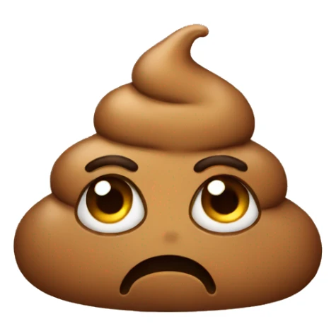 Sad poop emoji sticker