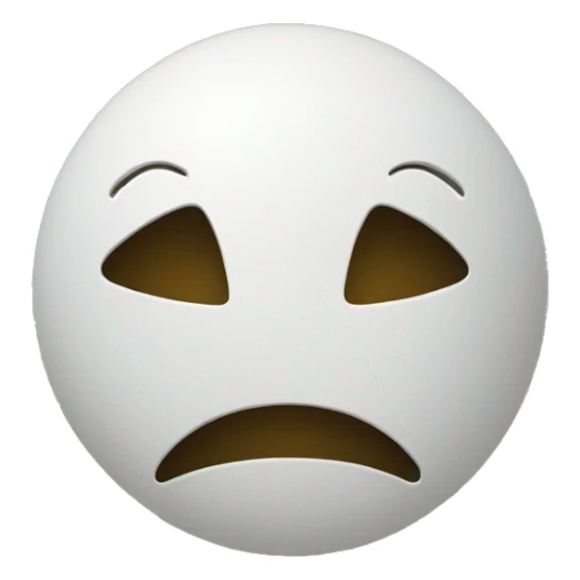 A sad emoji with the mask of happiness sticker