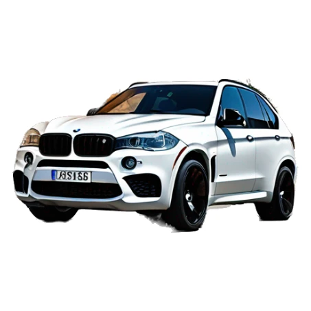 BMW X5M black and number plate C15 JTR sticker