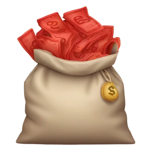 bag of red money sticker
