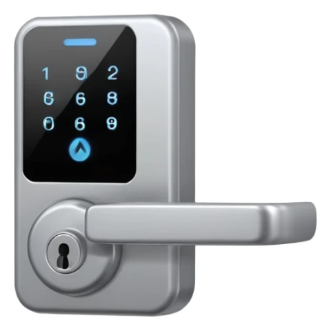 Electronic Door Lock System with card insert only screen no key hole sticker