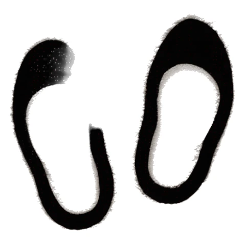 pair of shoe prints in the dirt sticker