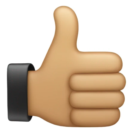 Abstract image of thumbs up agreeing sticker
