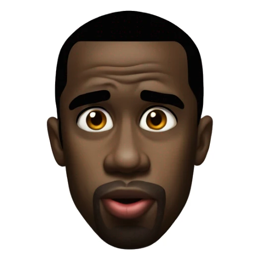 P. Diddy licking his lips, cartoony sticker