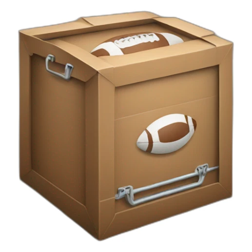 A team football in the box sticker
