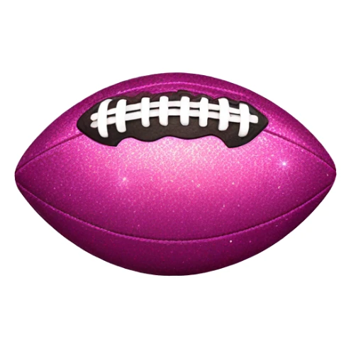 Pink ombre football with glitter realistic  sticker