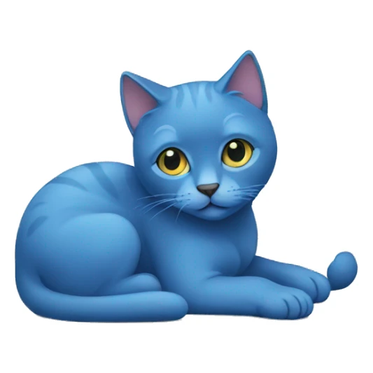 blue cat sticker